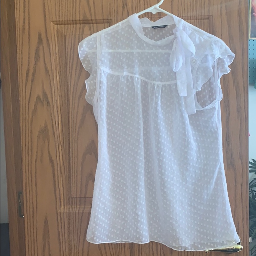white sheer maurices tank top
